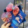 Korea popular gradient mesh Elsa ice Princess big bow children hair clips for girls Korea popular gradient mesh Elsa ice Princess big bow children hair clips for girls