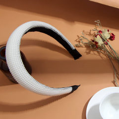 Wholesale Fashion knot Hair Band hair Accessories Custom Women bride wedding Elastic pearl Headband