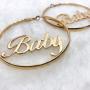 New fashion personality geometric exaggerated temperament circle letter earrings New fashion personality geometric exaggerated temperament circle letter earrings