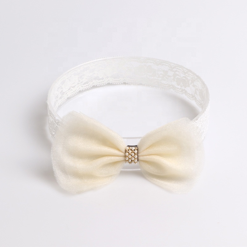 Wholesale cute custom cheap magic pearl bow hair band set for girls Wholesale cute custom cheap magic pearl bow hair band set for girls