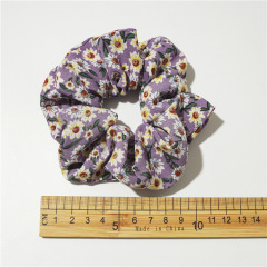 New 2020 Korean Hair Accessories Colorful Printed Elastic Hair Band Hair Ties Fabric Flower Scrunchies For Women