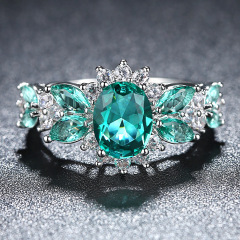 amazon wish custom fashion blue zircon ring zircon jewelry for women girls