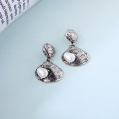 2019 Beach Exaggeration Jewellery customized latest designs shell earrings