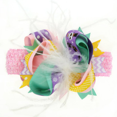 Indian hair clip black yellow clips multi-colored Halloween girls kids hairpins for hair