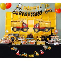 Construction Birthday Party decorations Dump Truck eco friendly party supplies