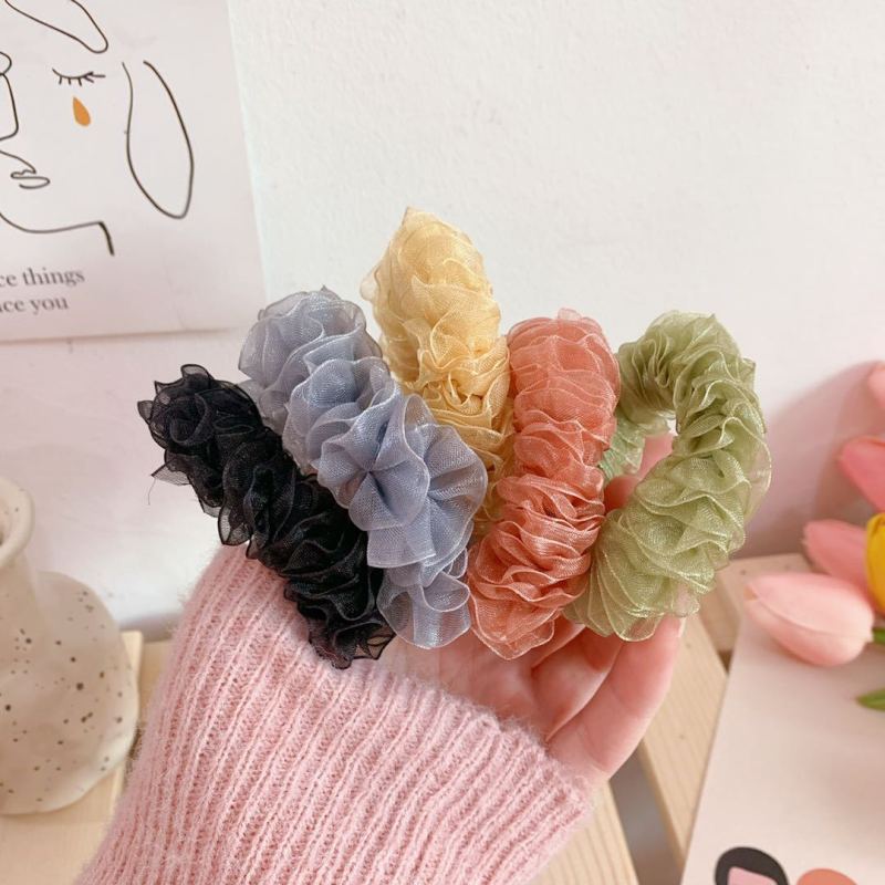 wholesale custom ins hot lace elastic chiffon hair ties for beautiful girls wholesale custom ins hot lace elastic chiffon hair ties for beautiful girls