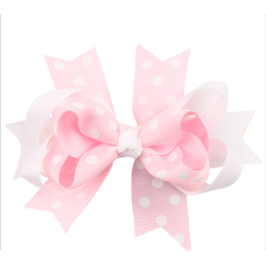 Beautiful wave point cross handmade 5 color bows hair clips for girls hair accessories