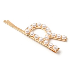 New single word bling hair accessories custom rhinestone hair pins clips for women daily life