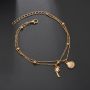 Bali jewelry coconut shell gold jewelry beach ankle bracelet anklet chains sets for women