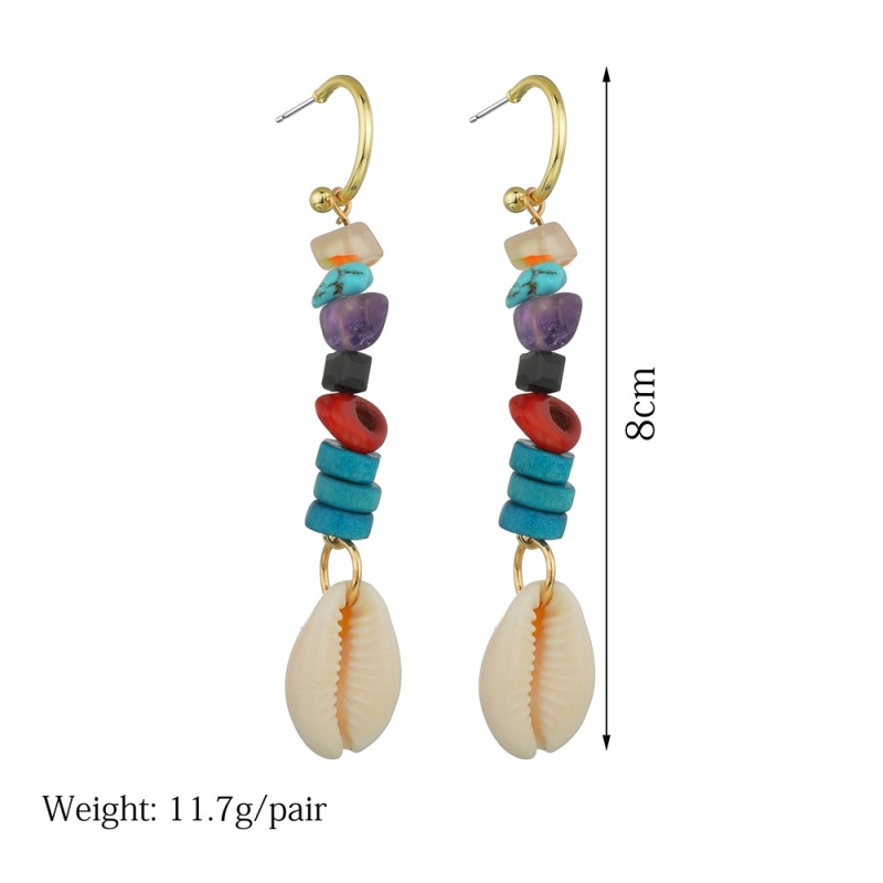 2019 Korean designer style jewelry for women sea shell long simple earring 2019 Korean designer style jewelry for women sea shell long simple earring