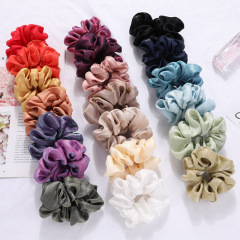 Amazon ribbon satin scarf scrunchies silk hair ties pack for girls womens