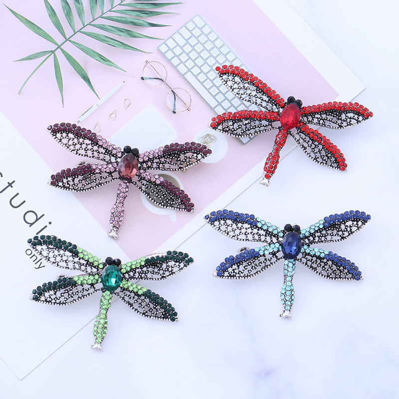 New butterfly Brooches for Women Plated Metal Enamel Pins Small Insect Jewelry Bumble dragonfly brooch crystals