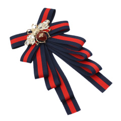 INS amazon korean latest fashion girls Fabric Canvas Corsage Collar Necktie swan ribbon bow tie brooches
