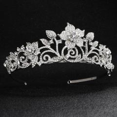 Handmade Alloy Water Lead Handmade  Wedding Bridal Crystal Headpiece Tiara Crowns