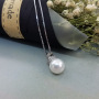 Korean fashion valentine's day christmas gift jewelry silver women 925 pearl long necklace