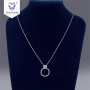 jewelry rose gold 18k plated Hoop Single big stone Moissanite pendant diamond necklace jewelry rose gold 18k plated Hoop Single big stone Moissanite pendant diamond necklace