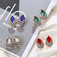 Fashion earrings 2020 women's multicolor bling  rhinestone hoop earrings crystal