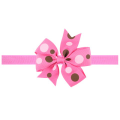Baby bows knot cartoon printed hair bands for girls hair accessories