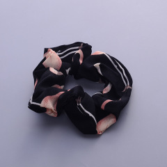 New vintage Hair Accessories flamingo print Hair Scrunchies Hair Tie Woman