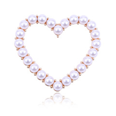 2020 new Classic Charm Gold Silver Mother Gift Girl Jewelry Rhinestone Crystal Pearl Love Heart Brooch Pins rhinestone