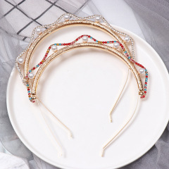 New Victoria wedding metal custom headband pearl hairband crystal rhinestone headband