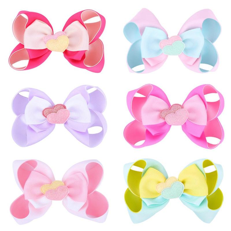 4 inches Bow Clip Boutique Alligator Grosgrain Ribbon Bows Hair Clips