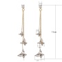 amazon ins Customized korean fashion trendy Zircon Jewelry Fashion Gold Long Drop Diamond Earrings for Women