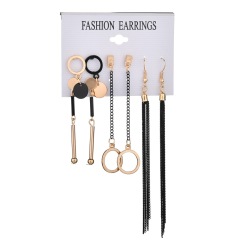 Bohemian new multi-piece tassel earrings flowers earrings jewelry wholesale