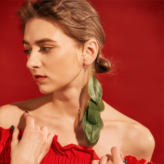 Fashion wholesale super fairy feather bohemian long tassel earless earrings Fashion wholesale super fairy feather bohemian long tassel earless earrings