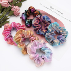 Korean fashion custom colorful gradient elastic hair scrunchies for girls Korean fashion custom colorful gradient elastic hair scrunchies for girls