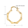 Wholesale copper polygon hoop plating 18k gold fashion women bamboo earrings Wholesale copper polygon hoop plating 18k gold fashion women bamboo earrings