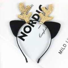 2019 Korean cute girl hair accessories Christmas deer bling headbands