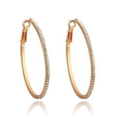 2020 New arrival fashion women jewelry alloy circle crystal hoop earrings for girls 2020 New arrival fashion women jewelry alloy circle crystal hoop earrings for girls