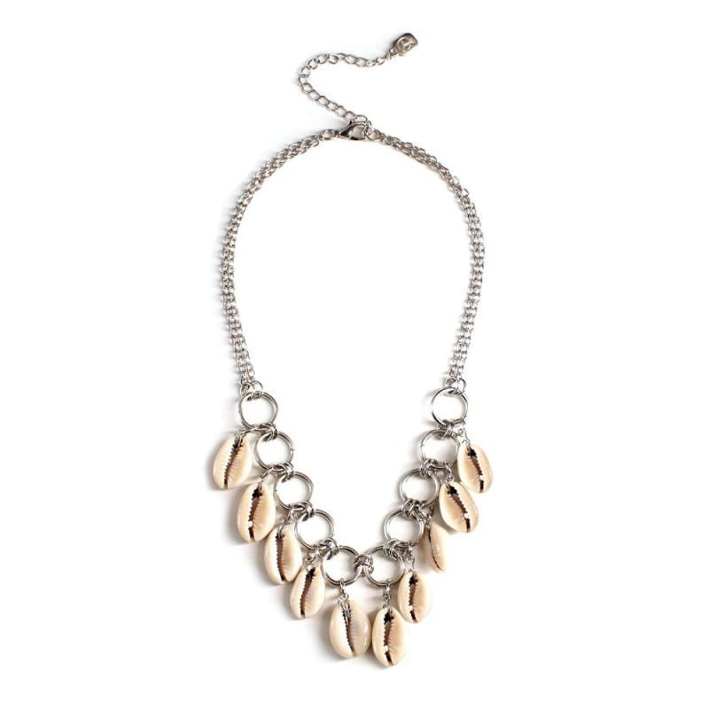Fashion Shell Tassel Jewelry Exaggeration Alloy Pendant Necklace For Womens