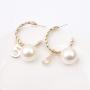 Wholesale hook Plated Metal Women Baroque Twist Pearl Drop Chandelier Earrings Wholesale hook Plated Metal Women Baroque Twist Pearl Drop Chandelier Earrings