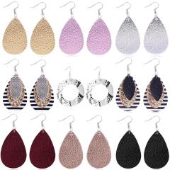 2020 European and American popular new style Fashion jewelry leather earrings 2020 European and American popular new style Fashion jewelry leather earrings
