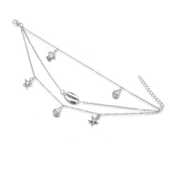 Hot sales Hawaii beach simple foot jewelry sea shell sea star anklets chains for ladies