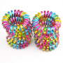 rainbow shining laser colors fabric cloth line elastic ponytail holder wire hair band rainbow shining laser colors fabric cloth line elastic ponytail holder wire hair band