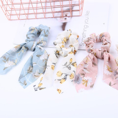 Girls Women Chiffon Elastic Check Rubber Bands Hair Accessories Retro Scrunchies Ponytail Holders Hair Tie