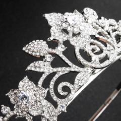 Luxury Alloy Water Lead Handmade  Wedding Bridal Crystal Headpiece Tiara Crowns