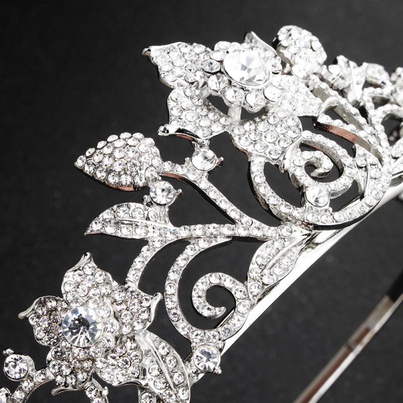 Luxury Alloy Water Lead Handmade  Wedding Bridal Crystal Headpiece Tiara Crowns