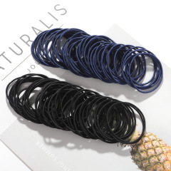 Factory directly sells korean wholesale cheap girls 2mm basic elastic seamless hair ties