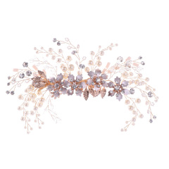 fashion pearl flower headbands wedding hair accessories bridal hair clips