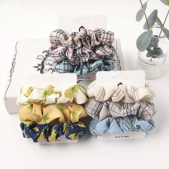 Wholesale fashion 3pcs/set custom Soft Elastic hair bands chiffon Hair Scrunchies Wholesale fashion 3pcs/set custom Soft Elastic hair bands chiffon Hair Scrunchies