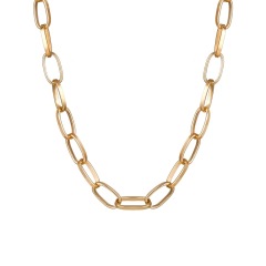 Creative retro punk style gold-color short thick alloy chain chocker necklace