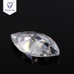 Fancy colored moissanite vvs1 5*10mm 1carat big size moissanite for wedding&party
