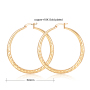 2019 fashion circle 18k gold plated copper frosted women earring accessories