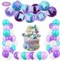Wholesale Birthday glitter gold cake topper balloons Mermaid Party Supplies