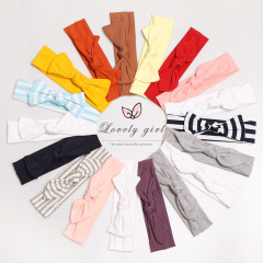 3pcs European style Children's bow strip headbands cotton hair band