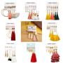 vintage ins Bohemian long earring set Charm thread yellow drop Acrylic tassel Earring vintage ins Bohemian long earring set Charm thread yellow drop Acrylic tassel Earring